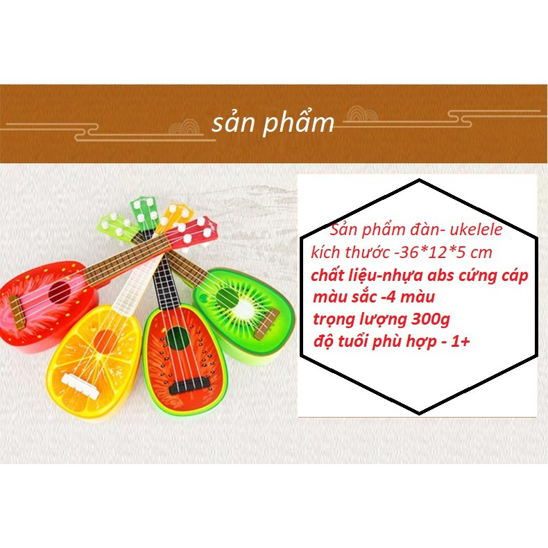 Đồ chơi đàn ukelele-Đàn guitar  hình hoa quả cho bé size lớn