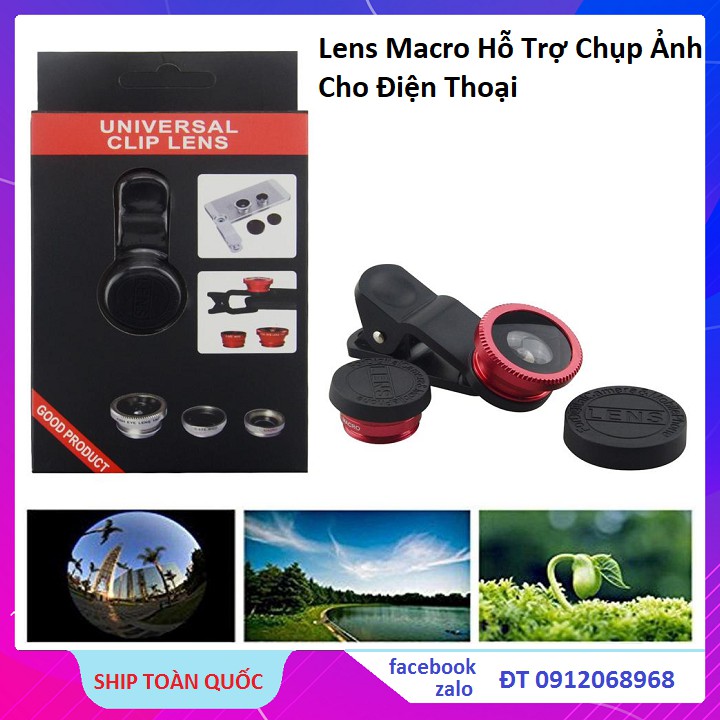 Ống Kính Chụp Hình Góc Rộng, Lens Dùng Cho Điện Thoại - Ipad - Laptop - Siêu Nét