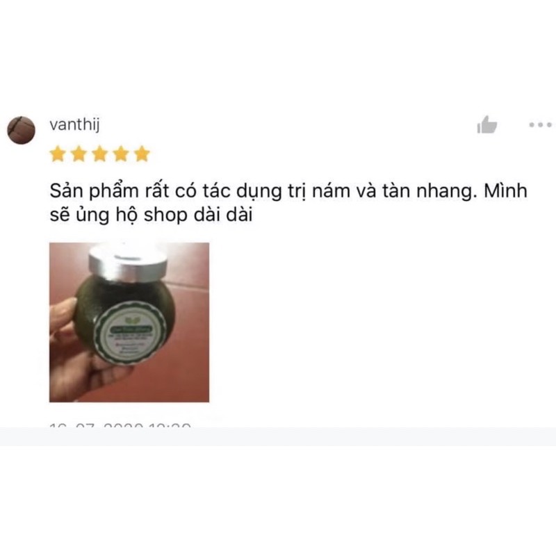 Cao lá trầu không mờ nám,tàn nhang handmade hũ 160ml