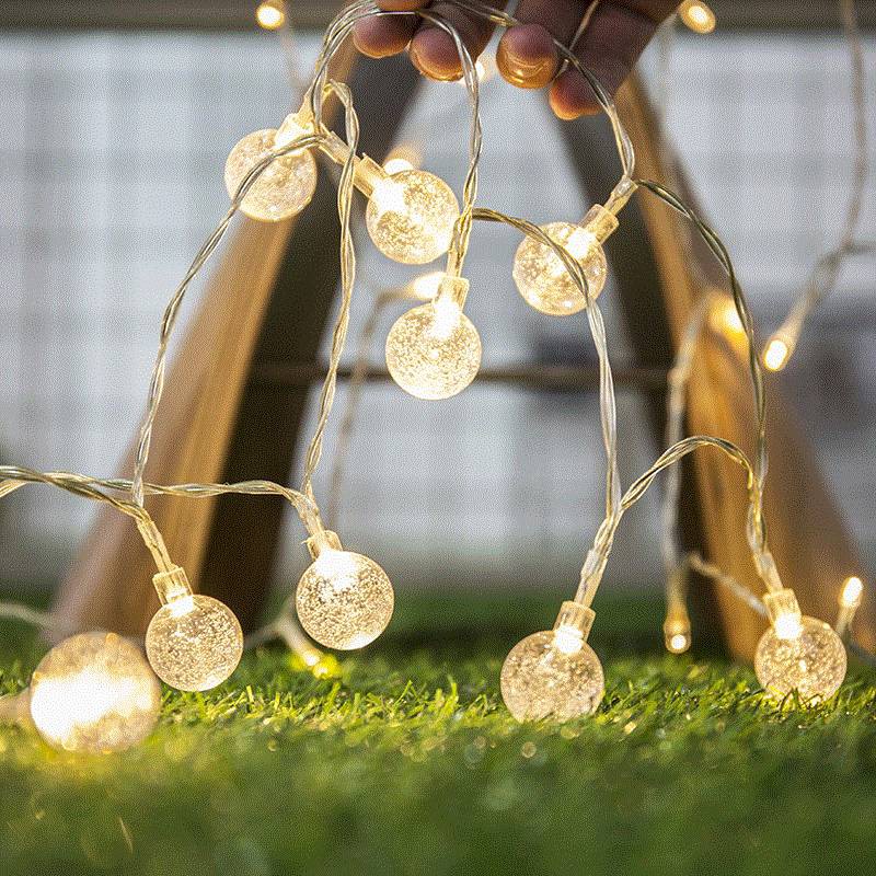 Dây đèn led bọt tuyết 2.5m 20 bóng dùng pin