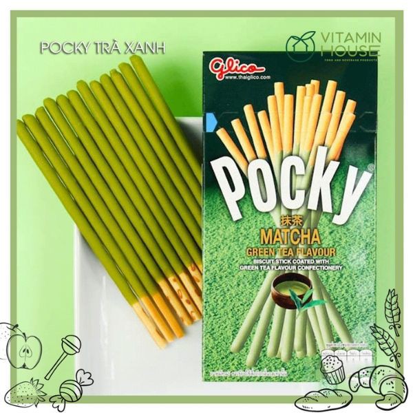 Bánh que Pocky Matcha Trà xanh Glico 35g - VITAMIN HOUSE