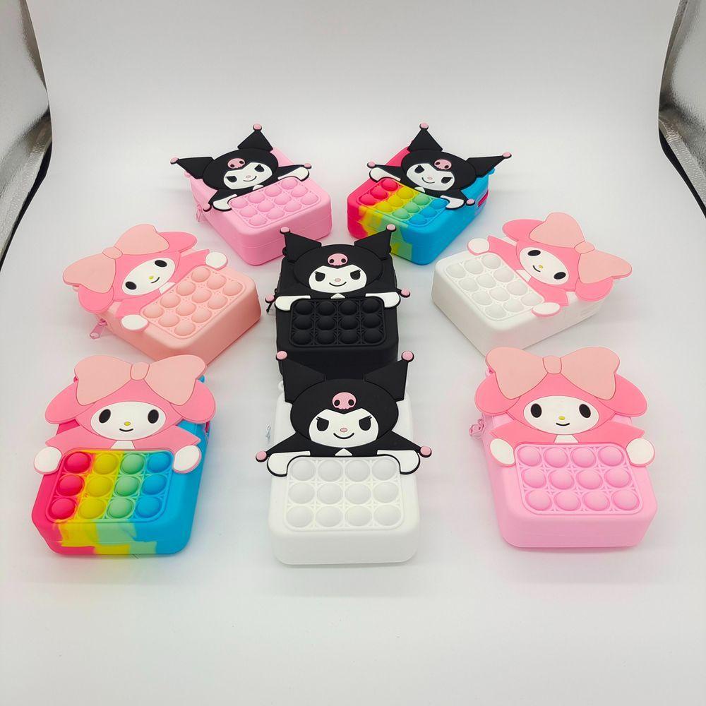 SOMEDAYZL Túi Đeo Vai Bằng Silicon Họa Tiết Hoạt Hình Kuromi Dễ Thương Dùng Làm Quà Tặng Giáng Sinh / Sinh Nhật Cho Bé