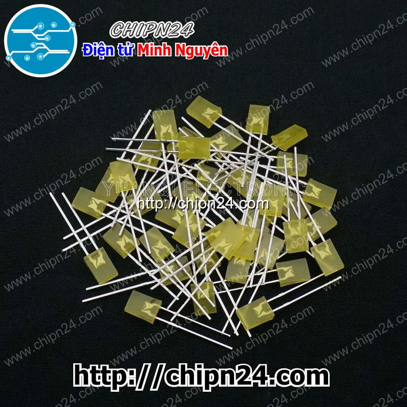 [25 CON] Led Dẹp 2x5x7mm (2x5x7) màu VÀNG