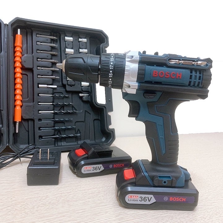 Máy khoan pin bắt vít Boh 36v 3 chức năng, bắt vít khoan tường có búa