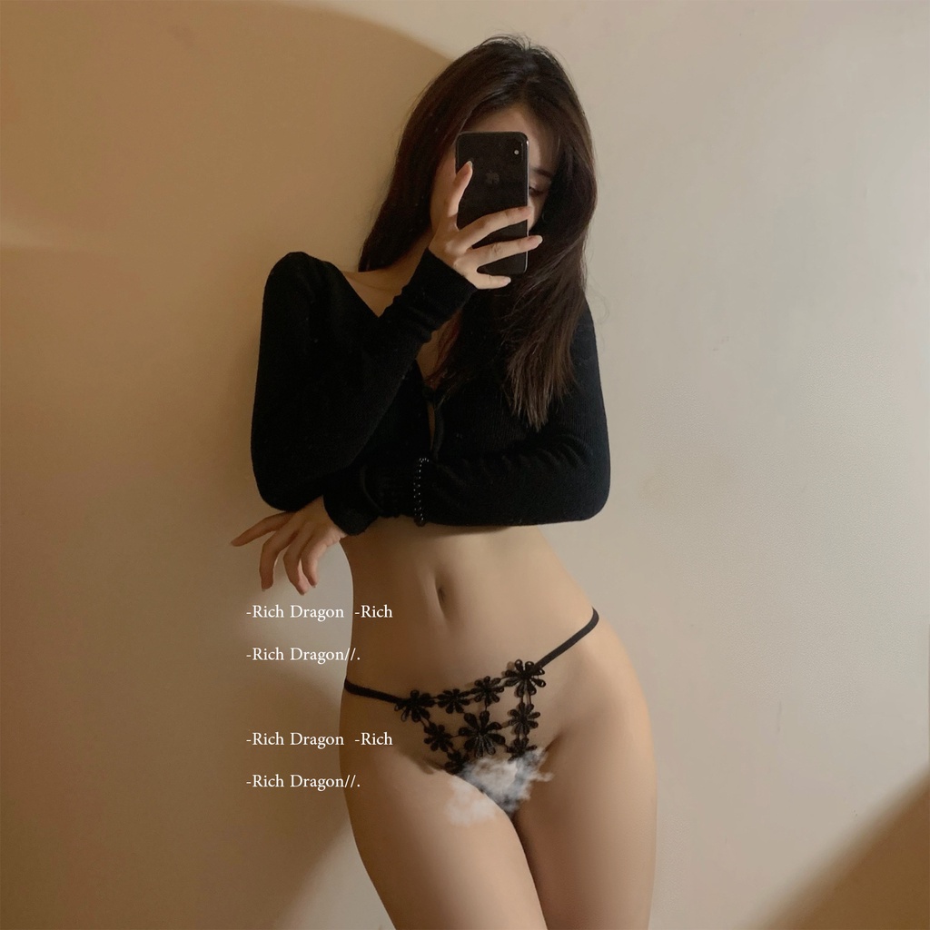 Quần Lót LEOSOXS Phối Ren Hoa Eo Thấp Không Đường May Thoáng Khí Đáng Yêu Cho Nữ