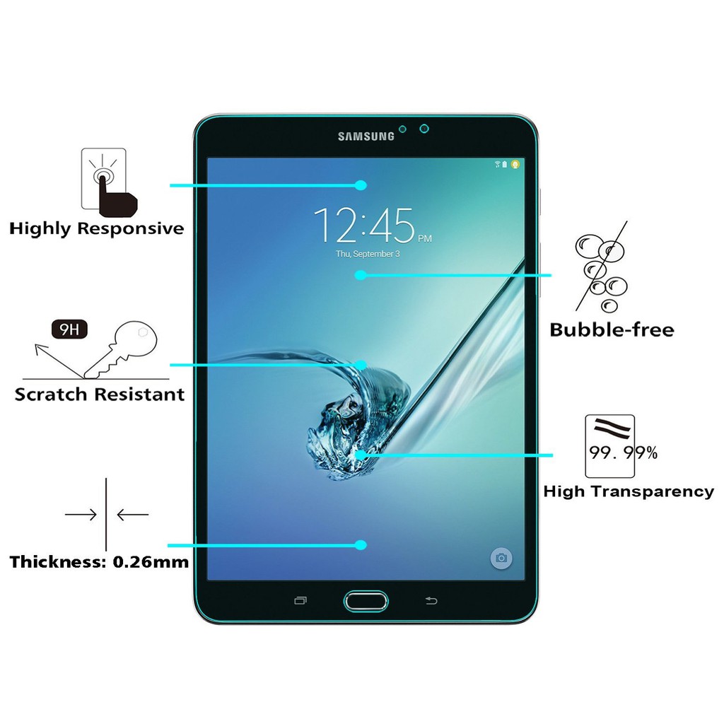 For Samsung Galaxy Tab S2 8.0 SM-T710 T713 T715 T719 Tempered Glass Screen Protector