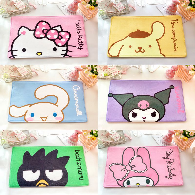 Thảm chùi chân chống trượt hình hoạt hình Kuromi My Melody đáng yêu