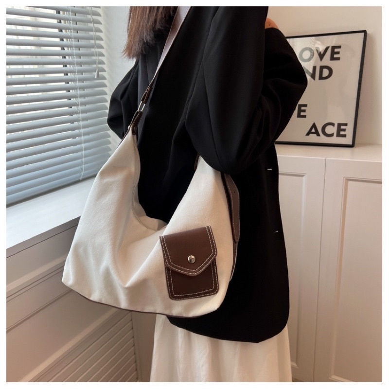 Túi đeo chéo quai da có túi hộp đi chơi, đi học(có sẵn)