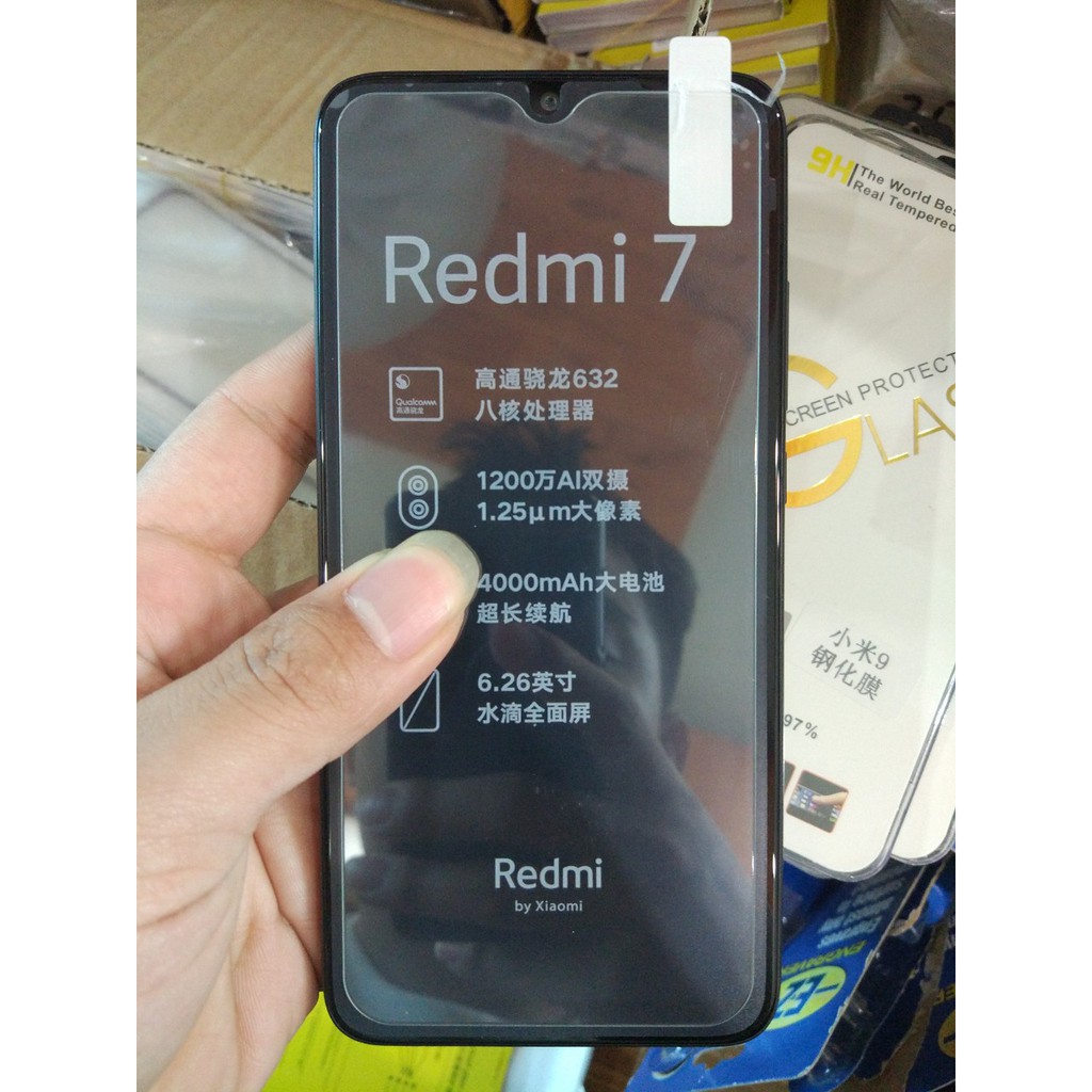 Cường lực xiaomi redmi 7 ( tặng keo chống hở mép )