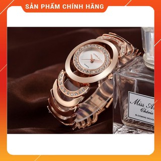 Đồng hồ nữ crrju 2201 dây thép cao cấp, mặt tròn đính đá, kiểu dáng hiện đại, thời trang thời thượng