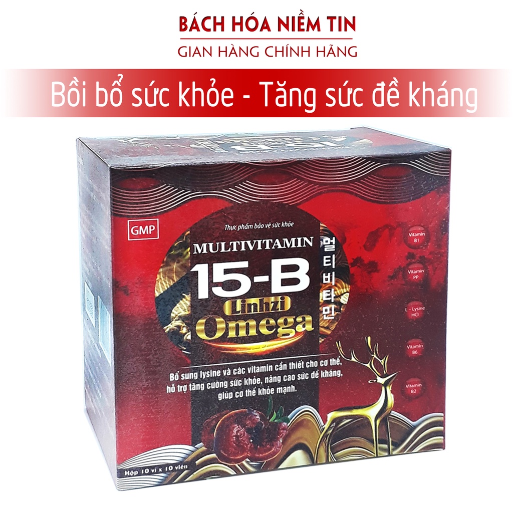Multivitamin B15- Giúp tăng cường sức đề kháng, giảm mệt mỏi - Bổ sung vitamin B và khoáng chất cho cơ thể -Hộp 100v