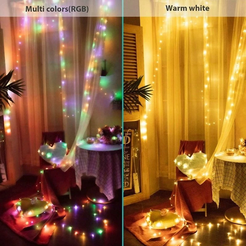 Dây Đèn LED Bằng Đồng Điều Khiển Từ Xa 8 Chế Độ Kèm Điều Khiển Từ Xa Dùng Trang Trí Nhà Cửa/ Tiệc Tùng DIY