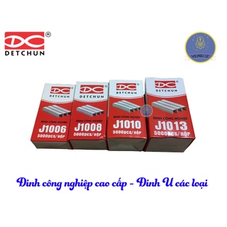 Đinh công nghiệp cao cấp - đinh u - đinh ghim detchun 1006j - 1008j - 1010j - 1013j - hộp 5000 đinh thép mạ kẽm chống gỉ