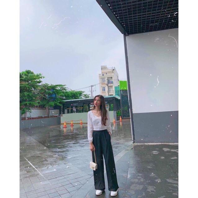 Quần Culottes Ống Rộng Dài Nữ Sang Chảnh