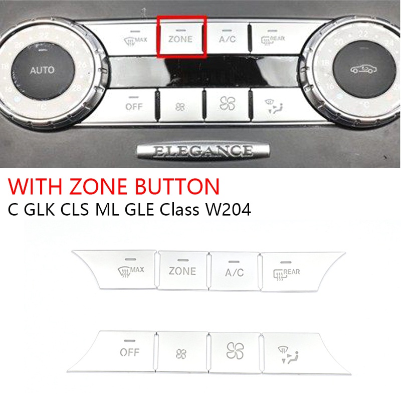 Phù Hợp Set 8 Miếng Dán Nút Điều Khiển Âm Lượng Trung Bình Cho Mercedes-Benz C GLK CLS ML GLE W204