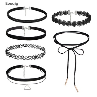 Vòng cổ choker vải nhung phối ren thời trang