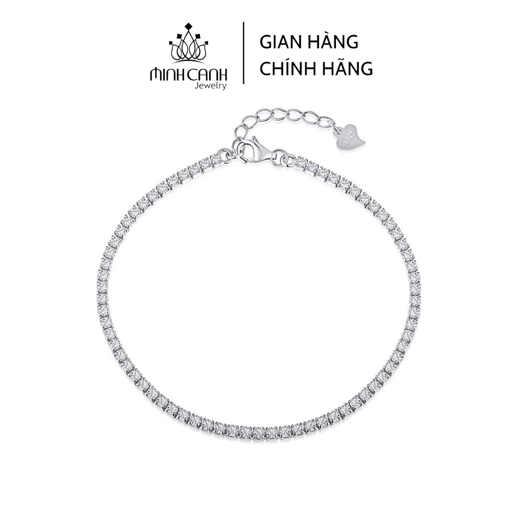 Lắc Tay Bạc Dải Đá Nhỏ Lấp Lánh Bạc 925 - Minh Canh Jewelry