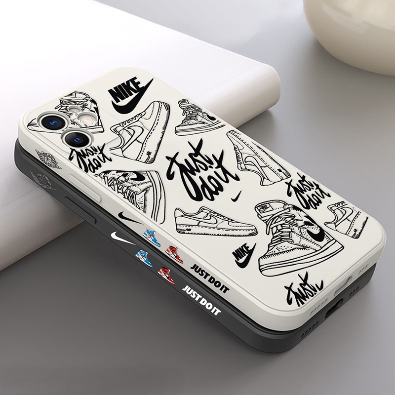 Ốp Điện Thoại Silicon Dẻo Chống Sốc In Logo Nike Cho iPhone 14 13 12 11 Pro MAX X XR XS MAX 7 8 Plus SE 2020