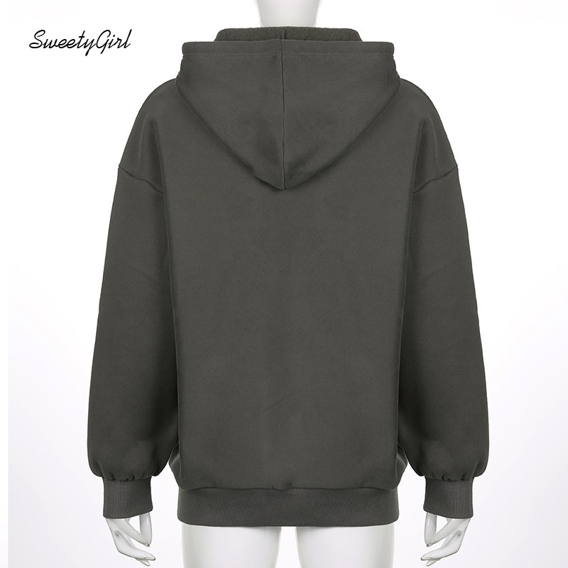 Áo Hoodie Tay Dài Có Túi In Chữ Thời Trang 2022 Cho Nữ