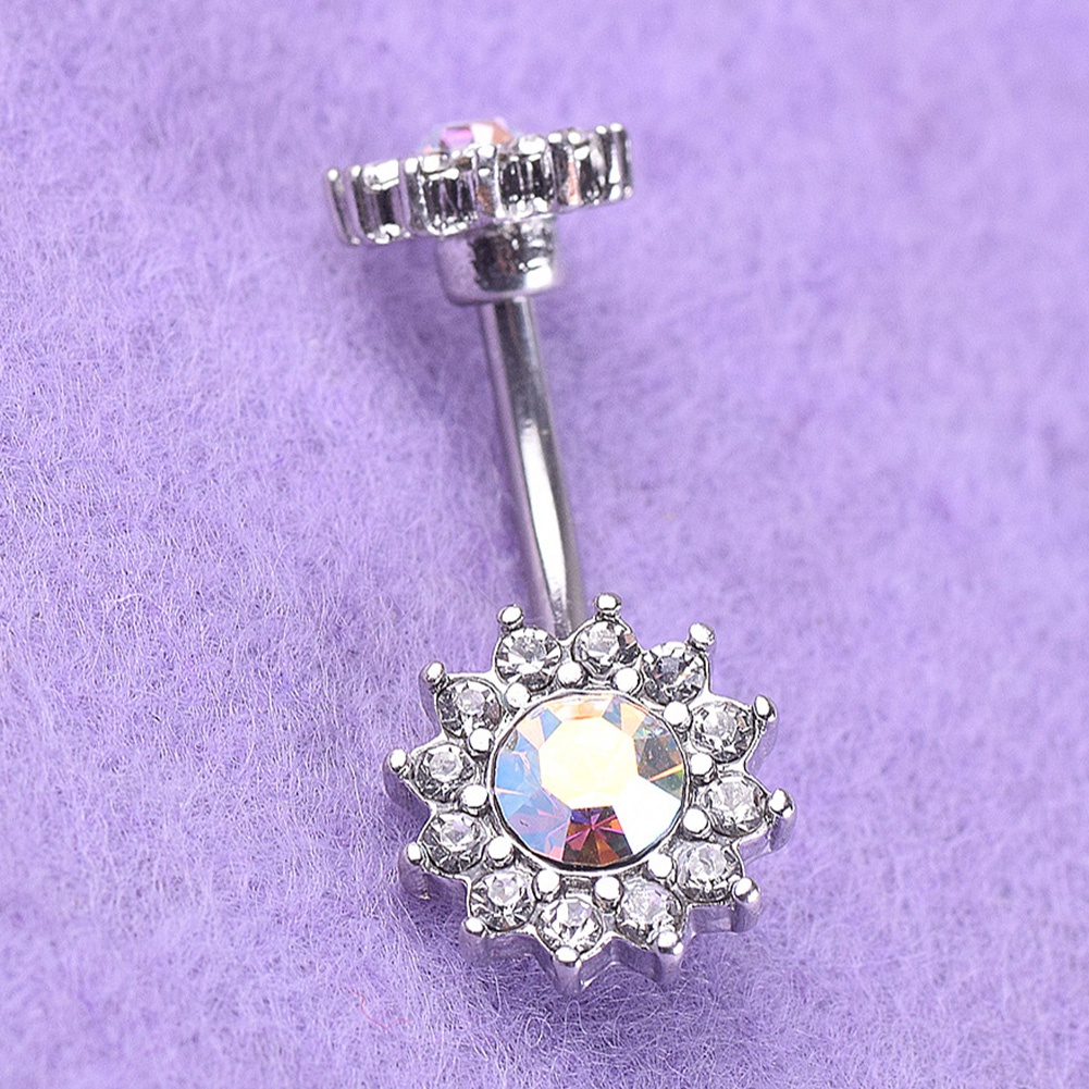 Khuyên Rốn Đính Đá Hình Hoa Quyến Rũ