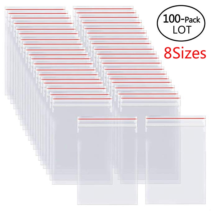 Set 100 Túi Zip Trong Suốt Đựng Thực Phẩm Tiện Lợi