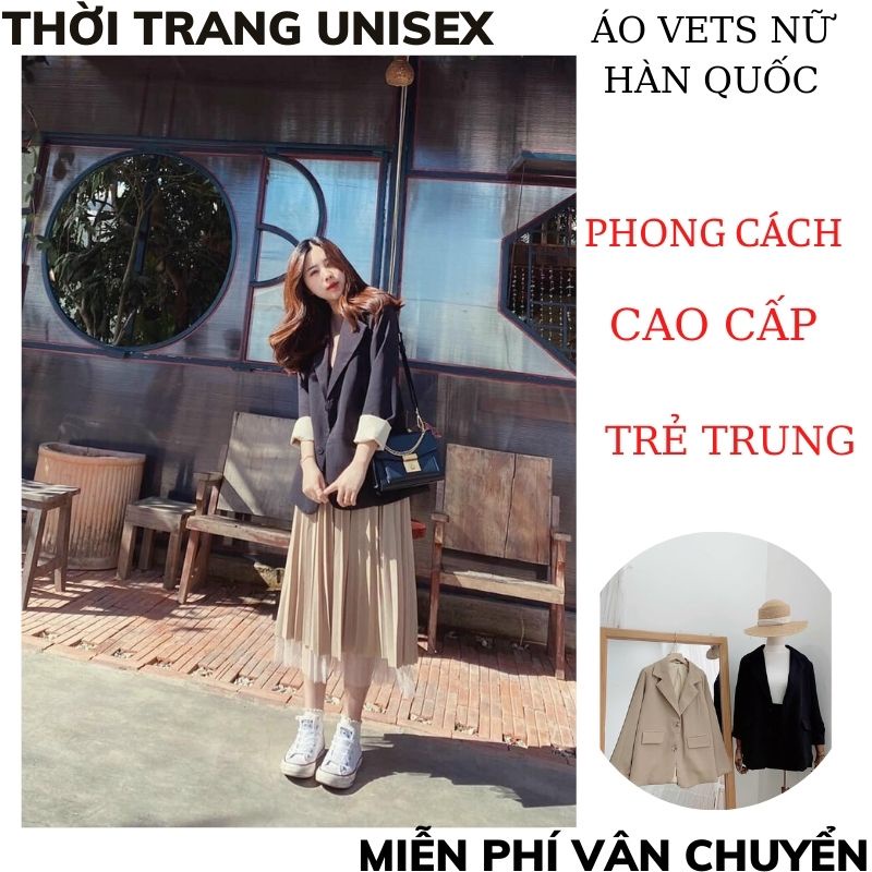 Áo khoác blazer dáng rộng màu trơn mẫu 2021 phong cách Hàn Quốc thời trang cho nữ ,áo vets blazer nữ 2lop XƯỞNG MAY TC2