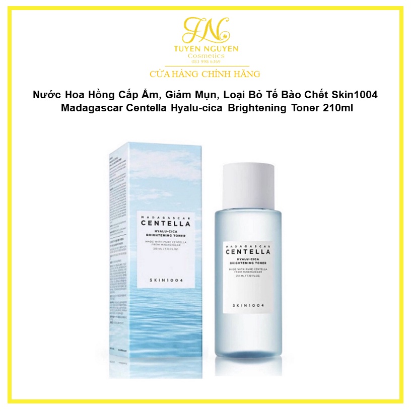 Nước Hoa Hồng Cấp Ẩm, Giảm Mụn, Loại Bỏ Tế Bào Chết Skin1004 Madagascar Centella Hyalu-cica Brightening Toner 210ml