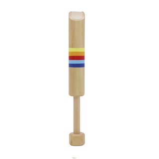 Push & Pull Wooden Fipple Flute Whistle Musical Instrument Toy Gift for Kids