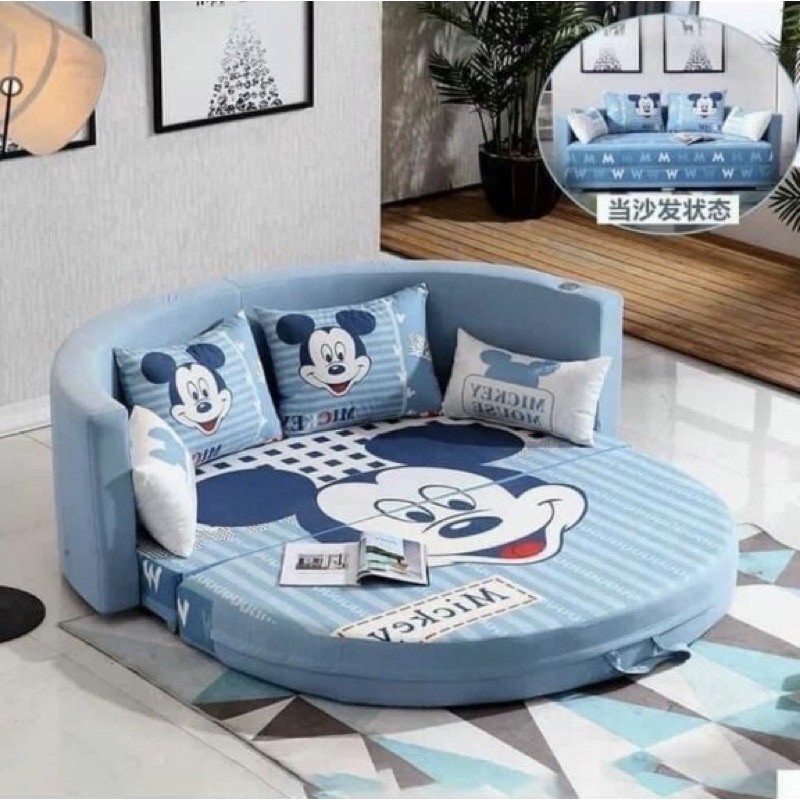 Đệm Sofa tròn cao su non gấp gọn Kt 1M8