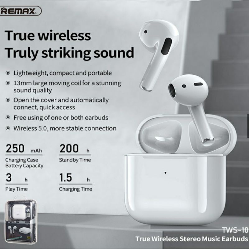 Tai nghe Remax TWS-10i True Wireless chính hãng