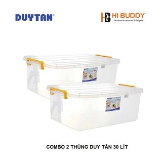Combo 2 Thùng Nhựa Duy Tân Trong Suốt 30 Lít (56.4 x 37.9 x 20.5 cm) No.H117