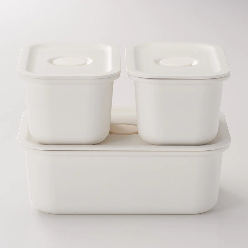 Muji Hộp Cơm Pp Có Van Xả / Trắng / 325 Ml