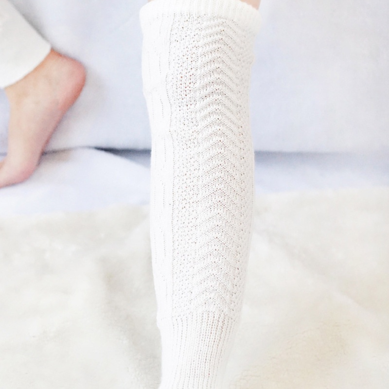 Tất Trắng Dài 10MK Giữ Ấm Chân Phong Cách Lolita Nhật Bản Cho Nữ