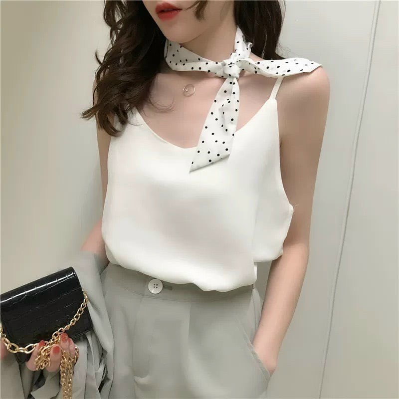 Áo voan hai dây tim bán hoài nha khách ( hình thật shop chụp )