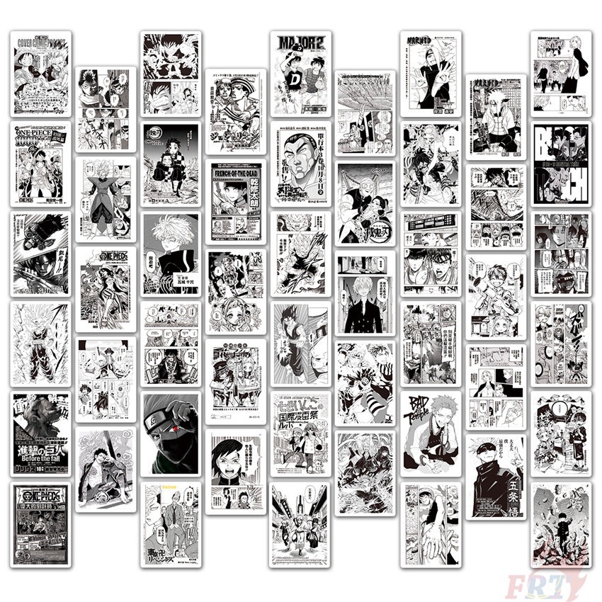 200Pcs/Set ❉ Shōnen Manga Mixed Magazine Mini Poster Stickers ❉ Classical Anime Cartoon DIY Fashion Stickers