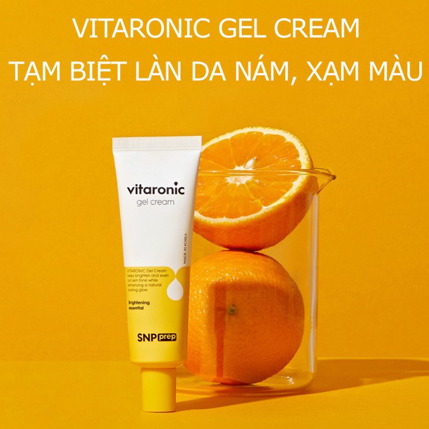 Kem Dưỡng Trắng Da SNP PREP Vitaronic Gel Cream Dưỡng Ban Đêm Làm Sáng Da Mờ Thâm Nám