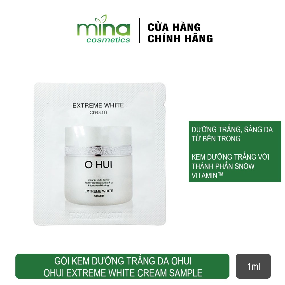 Gói kem dưỡng trắng da Ohui - Ohui Extreme White Cream Sample