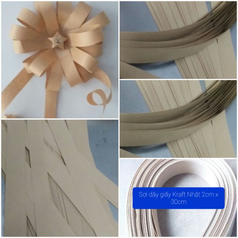 50 dây giấy Kraft Nhật bản 2cm dài 30cm