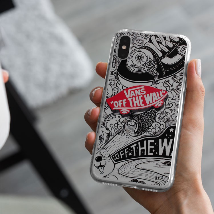Ốp lưng iphone giày vans đen trắng cho Iphone 5 6 7 8 Plus X Xr 11 12 Pro Max JC20200800110-2