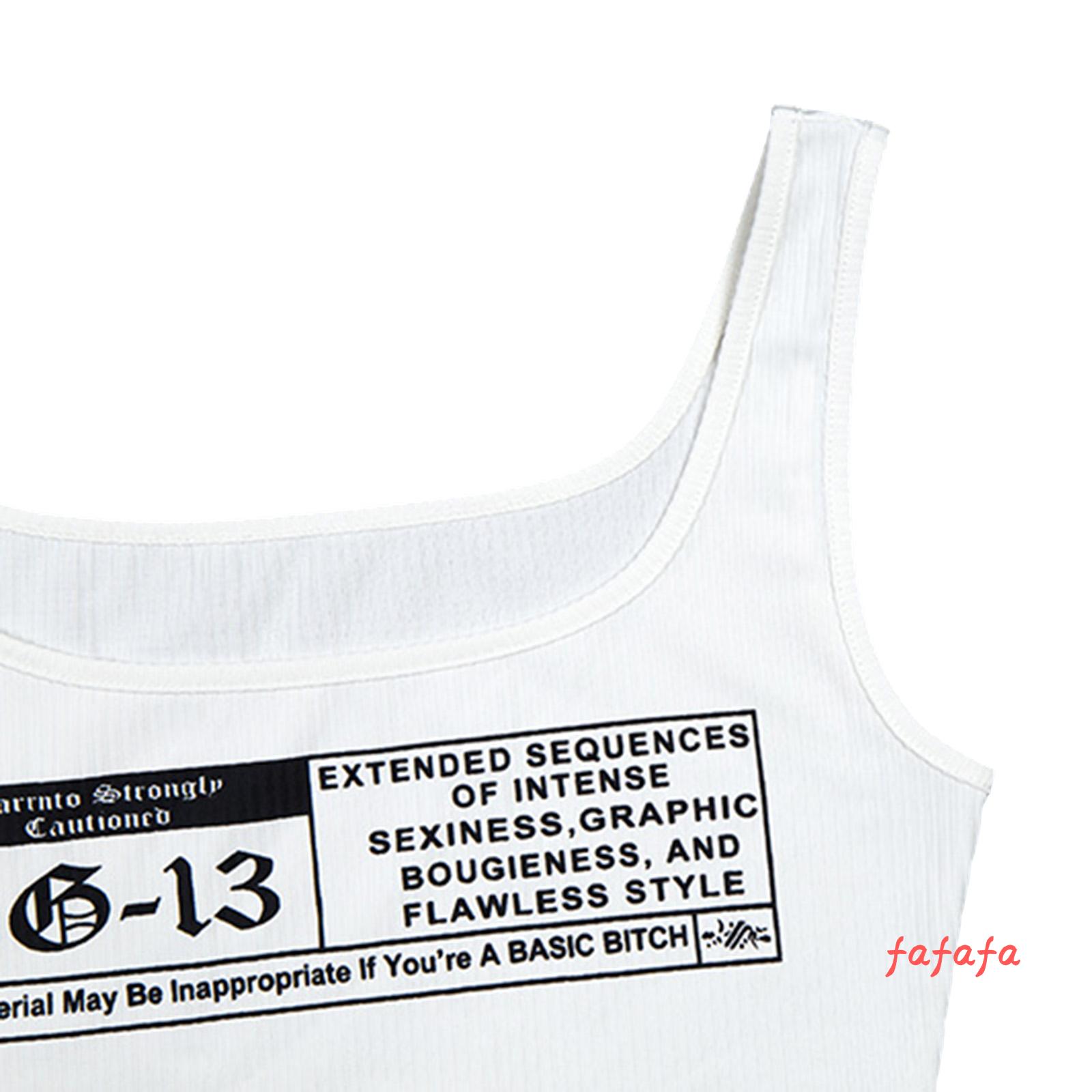 Áo Lửng Không Tay In Chữ Cá Tính Cho Nữ | BigBuy360 - bigbuy360.vn