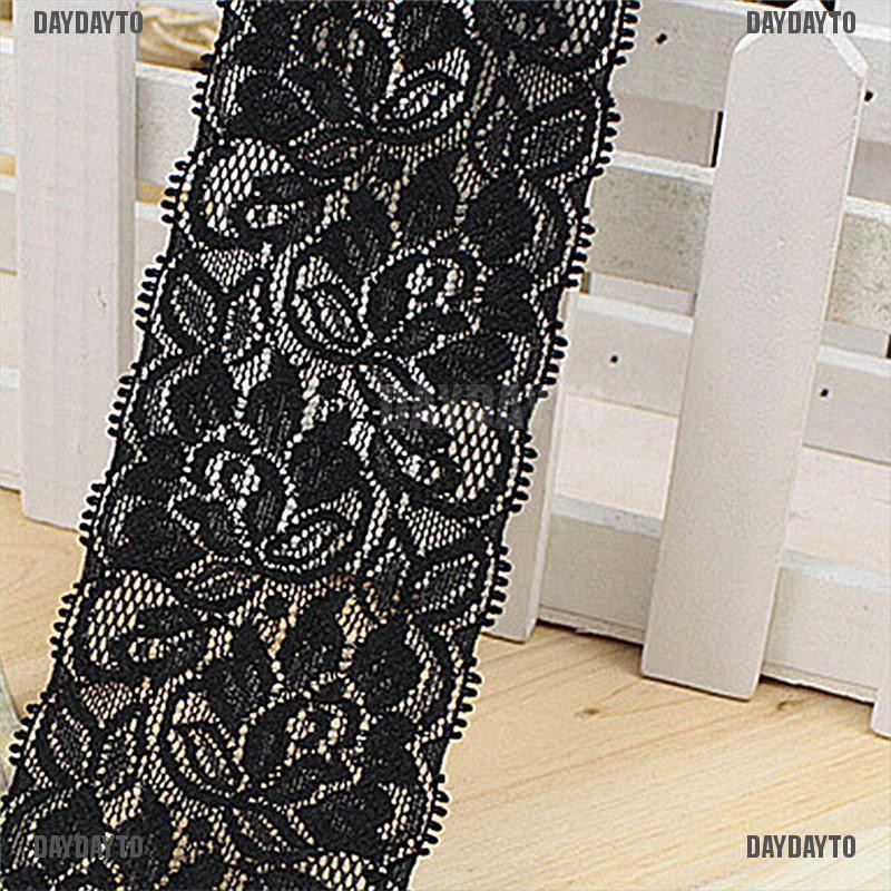 Cuộn Dây Ruy Băng Ren Hoa Co Giãn 1 Yard 6 5cm Dùng Trang Trí Váy