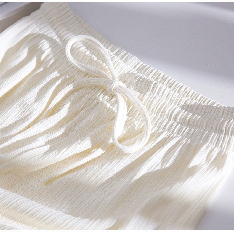 Quần Lụa Lưng Cao Ống Rộng Thiết Kế Mới Thời Trang Mùa Xuân Hè Dành Cho Nữ