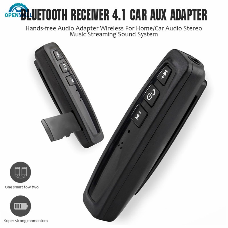 OM Bluetooth Receiver 4.1 Car Aux Hands-free Audio Adapter Wireless For Home/Car Audio Stereo System