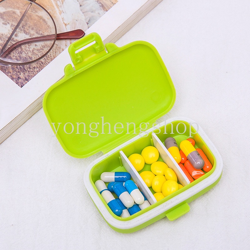 Hộp Đựng Thuốc 3 Ngăn Chống Ẩm Tiện Dụng Mang Theo Du Lịch