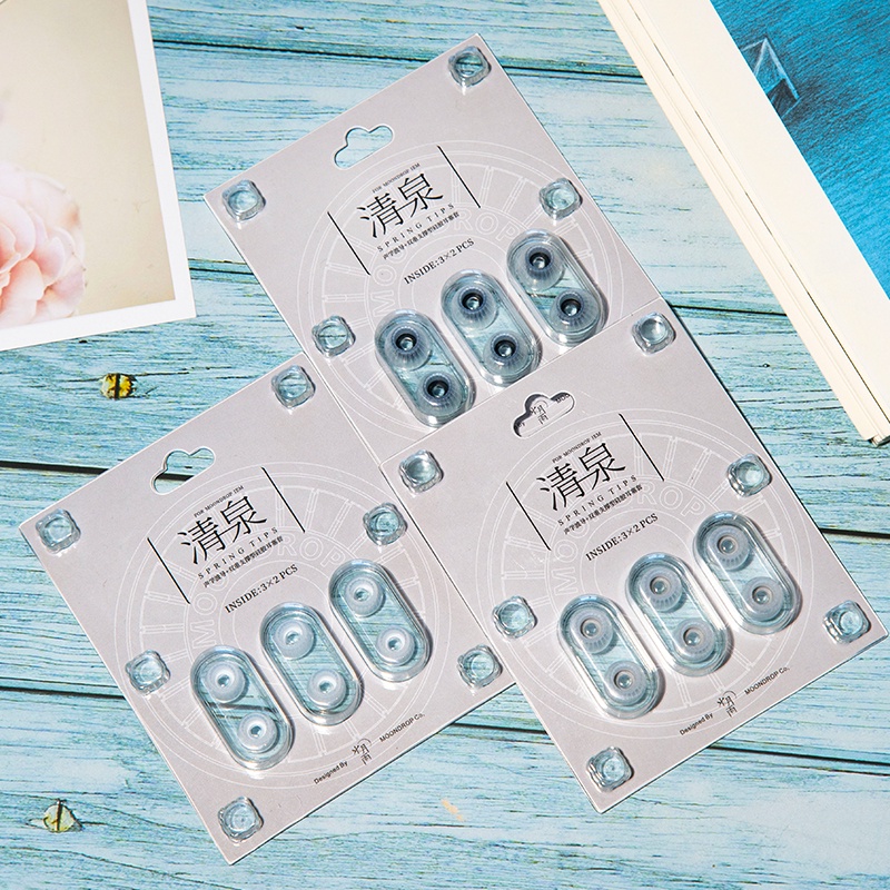 MoonDrop Spring Set 3 cặp nút tai nghe Kato MoonDrop lò xo ống dẫn sóng âm hỗ trợ kép bằng silicone tiện lợi