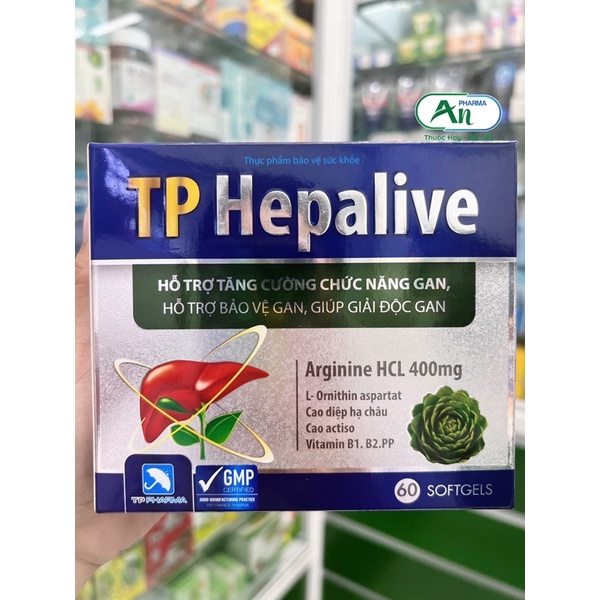 Viên uống bổ gan , tăng cường chức năng gan , giải độc gan TP Hepalive - Hộp 60 viên