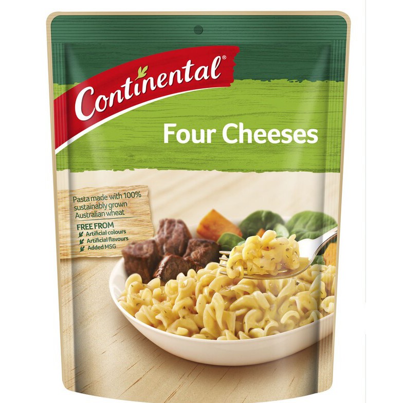 Mỳ ý ăn liền vị phô mai hỗn hợp 4 loại Continental Four Cheeses Pasta & Sauce 100gr - OZ - Aust Shop Chocolate