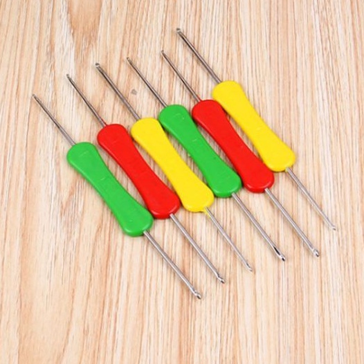 (Hiệu Bông Sen) KIM MÓC CÁN NHỰA 2 ĐẦU - DỤNG CỤ MÓC LEN - KHÂU MÓC ĐÁNH DẤU