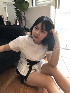 [ẢNH THẬT] Áo sơmi đan dây trước bụng