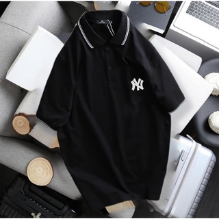 [bigsize < 120kg] ÁO THUN POLO NAM CHỮ NY TAY NGẮN CÓ CỔ BIG SIZE
